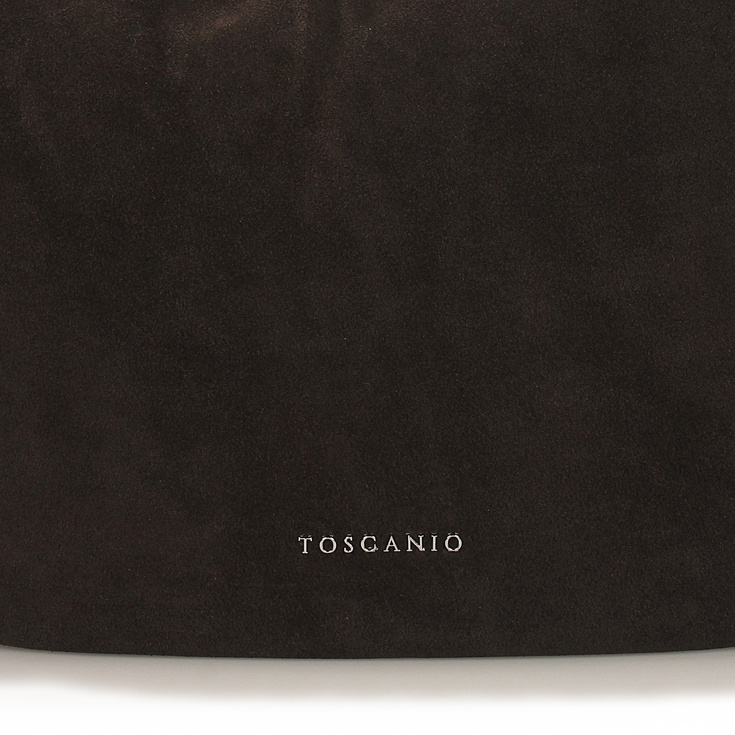 Torebka skórzana - TOSCANIO G107 CIEMNY BRĄZ