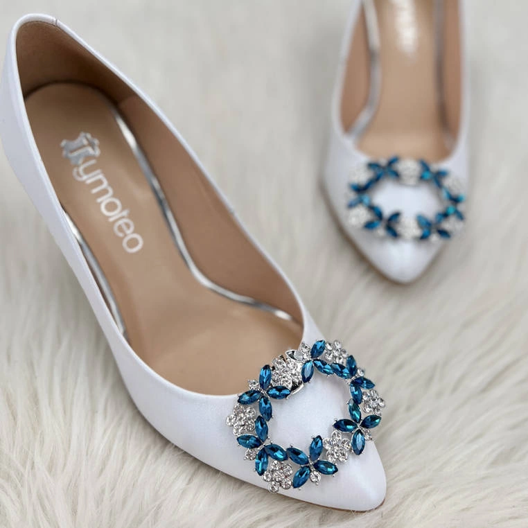 Prostokątne klipsy do butów - TYMOTEO LOVE T30 NIEBIESKIE