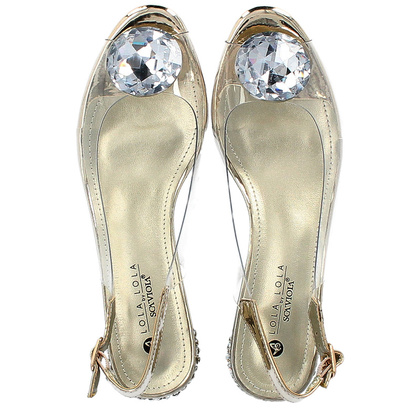 Sandały silikonowe płaskie - SCAVIOLA G-15 ZŁOTE