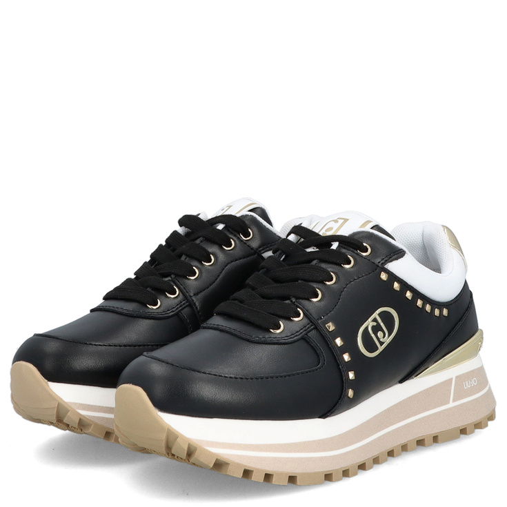 Sneakersy premium - LIU JO MAXI WONDER 87 CZARNE
