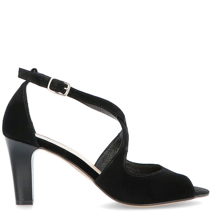 Taneczne sandałki ze skóry - KOTYL 4325 CZARNE