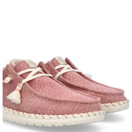 Lekkie półbuty damskie - HEY DUDE WENDY FUNK COASTAL JUTE 43182-680 RÓŻOWE