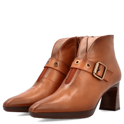 Hiszpańskie botki z wycięciem - HISPANITAS HI254244 BRĄZOWE