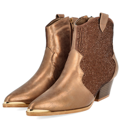 Hiszpańskie kowbojki ocieplane - MENBUR 25794 STARE ZŁOTO