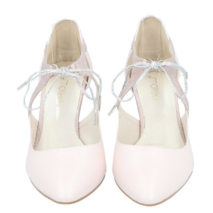 Buty ślubne - TYMOTEO BADIA PERŁOWO RÓŻOWE