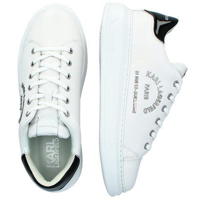 Sneakersy męskie - KARL LAGERFELD KAPRI MENS KL52539 BIAŁE