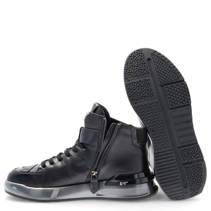 Męskie sneakersy za kostkę - JOHN DOUBARE R6576 CZARNE