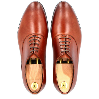 Eleganckie półbuty męskie - TAPI A-7174 BRĄZOWE