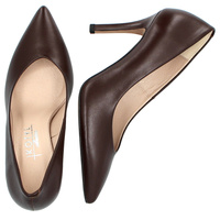 Klasyczne szpilki ze skóry - KOTYL 8523 CZEKOLADOWE