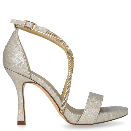 Sandałki z ozdobnymi paseczkami - MENBUR 25715 ZŁOTE