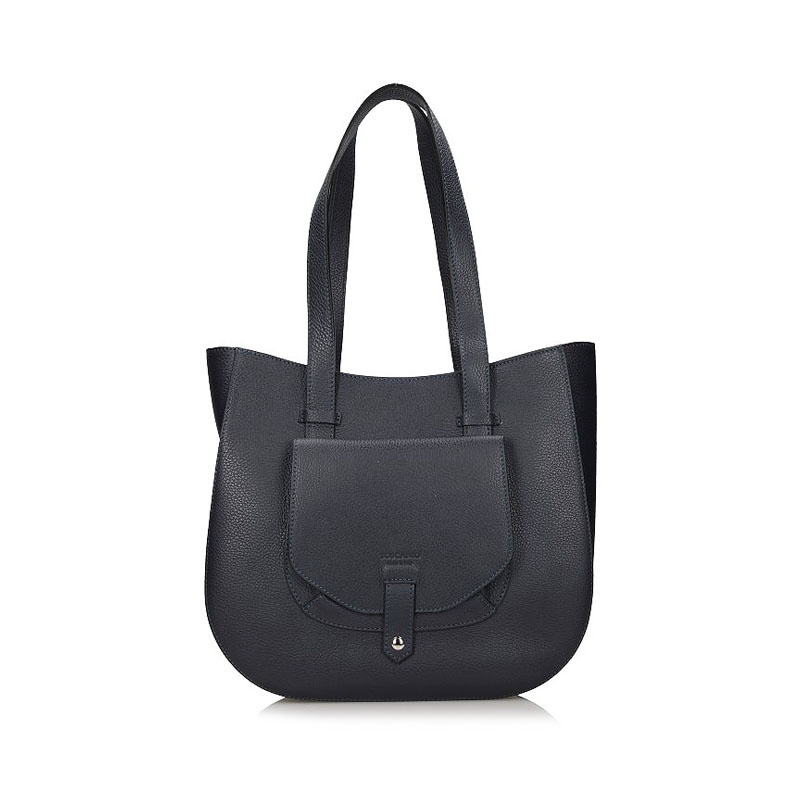 Torebka damska ze skóry - TOSCANIO C243 GRANATOWA