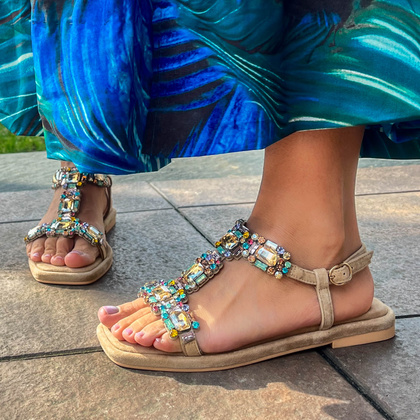 Hiszpańskie sandały - ALMA EN PENA V240823 BEŻ