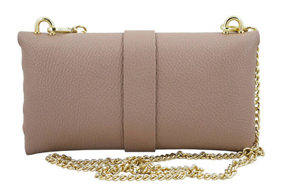 Torebka ze skóry naturalnej - BARBERINIS 958/1 PUDROWY RÓŻ