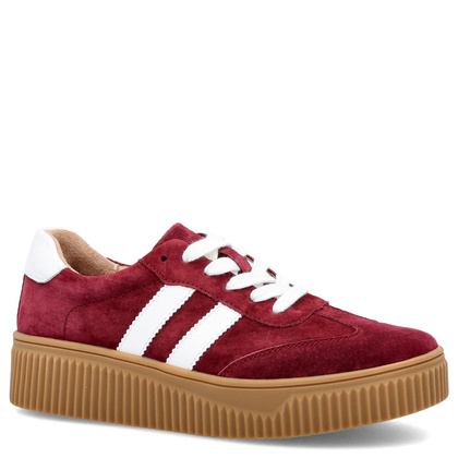 Sneakersy ze skóry naturalnej - FILIPPO DP6776/25 BORDOWE