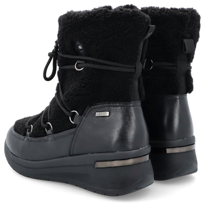 Śniegowce damskie z wiązaniem - CAPRICE 9-26222-43 CZARNE
