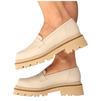 Lordsy na grubszej podeszwie - TYMOTEO M2100 BEŻOWE