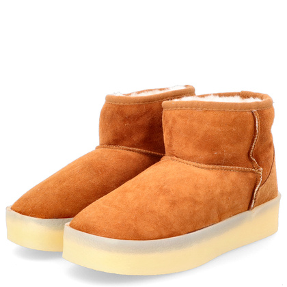 Skórzane śniegowce damskie - RAVINI 23 260 CAMEL