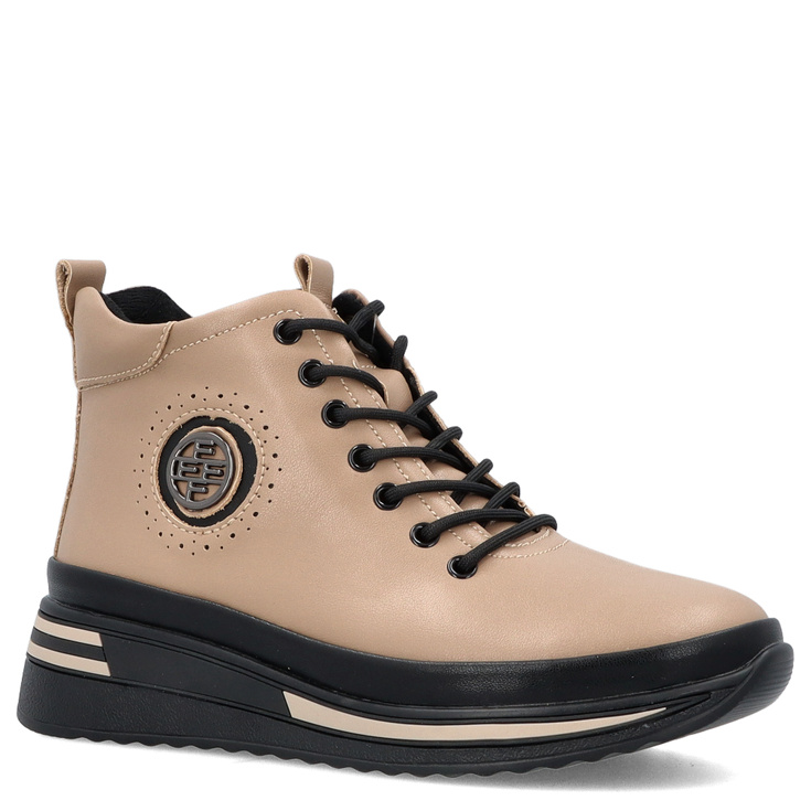 Damskie sneakersy ze skóry - FILIPPO DBT4215/25 BEŻOWE