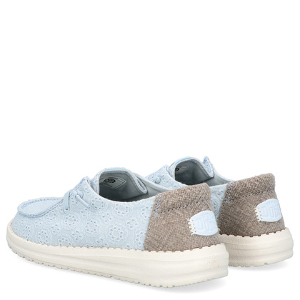 Lekkie półbuty damskie - HEY DUDE WENDY EYELET LACE 43128 BŁĘKITNE