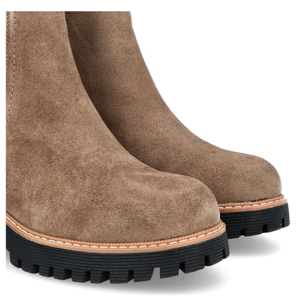 Skórzane sztyblety damskie - FILIPPO DBT4805/24 BEŻOWE