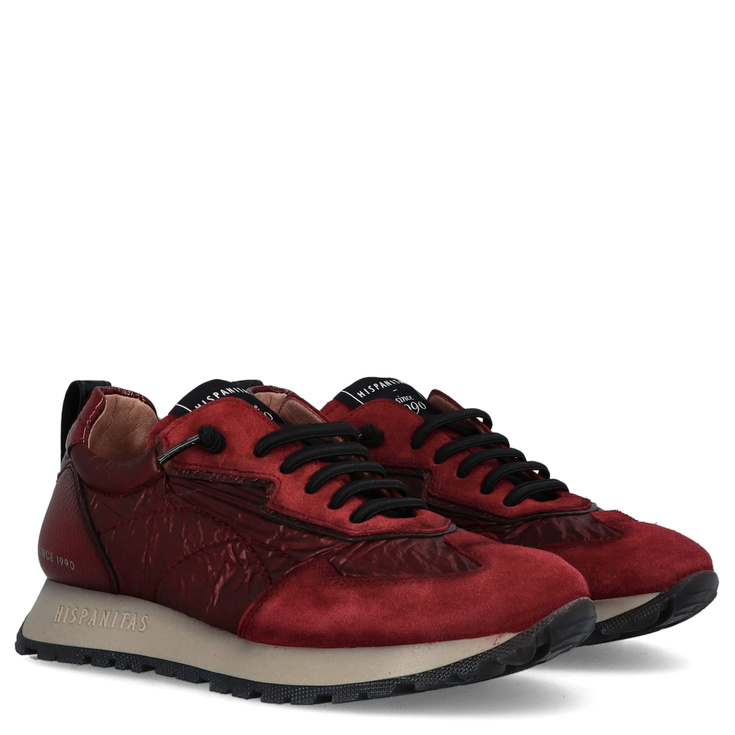 Hiszpańskie sneakersy damskie - HISPANITAS HI254209 BORDOWE