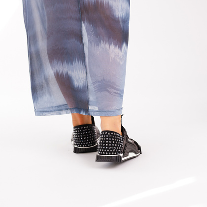 Modne sneakersy ze skóry - TUFFONI 3623009LL CZARNE