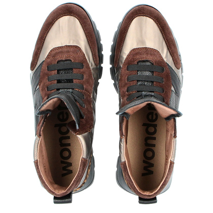 Hiszpańskie sneakersy za kostkę - WONDERS A-2471 MULTIKOLOR