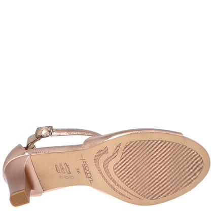 Taneczne sandałki ślub - KOTYL 4325 RÓŻOWO ZŁOTE