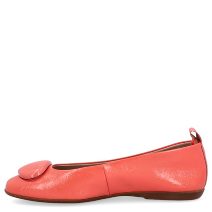 Hiszpańskie baleriny ze skóry lakierowanej - WONDERS A-86120 KORALOWE
