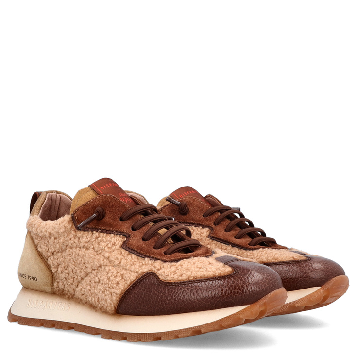 Hiszpańskie sneakersy damskie - HISPANITAS HI254209 BRĄZOWE