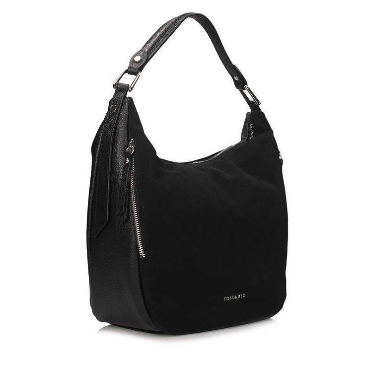 Torebka skórzana - TOSCANIO G107 CZARNY