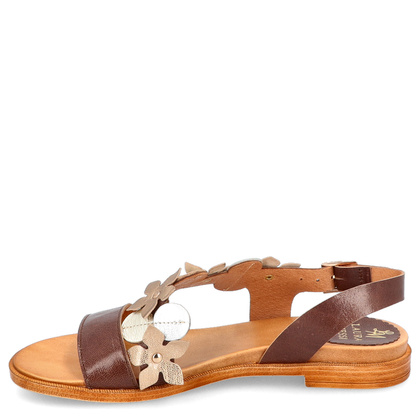 Eleganckie sandały - LAURA MESSI 2762 BRĄZ
