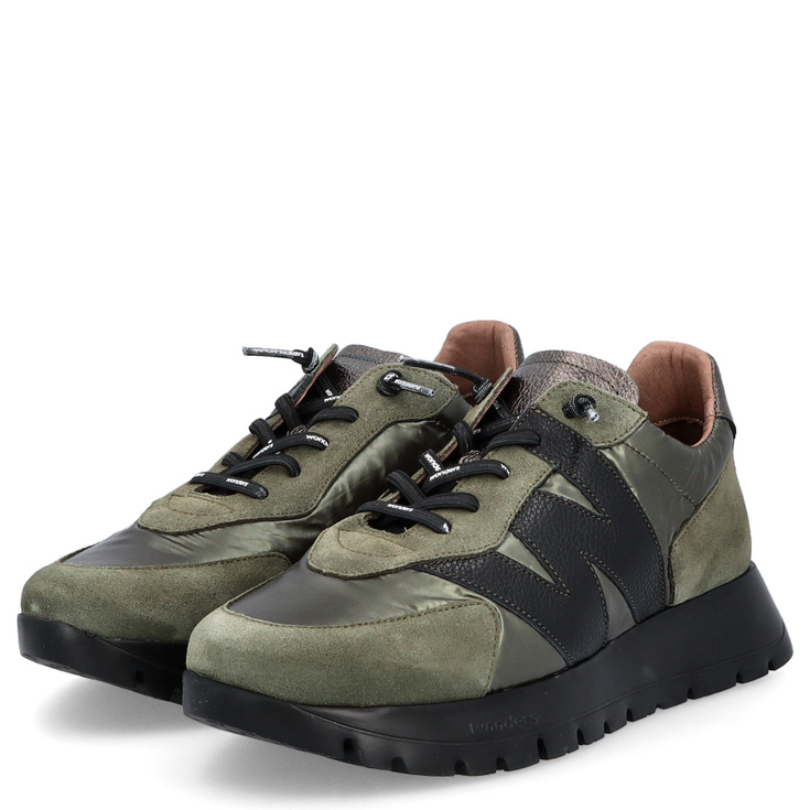 Hiszpańskie sneakersy premium - WONDERS A-2464 KHAKI