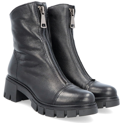 Wygodne botki ze skóry - SIMEN 3264A CZARNY