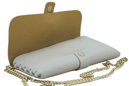 Torebka ze skóry naturalnej - BARBERINIS 958/10 BEŻOWA