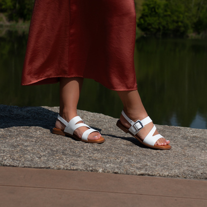 Eleganckie sandały ze skóry - OH! MY SANDALS 5581 BIAŁE