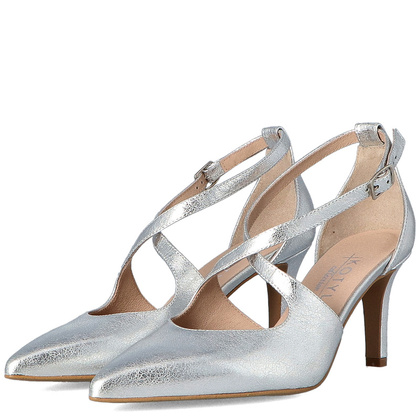 Eleganckie szpilki ślubne - KOTYL 3703 SREBRNE