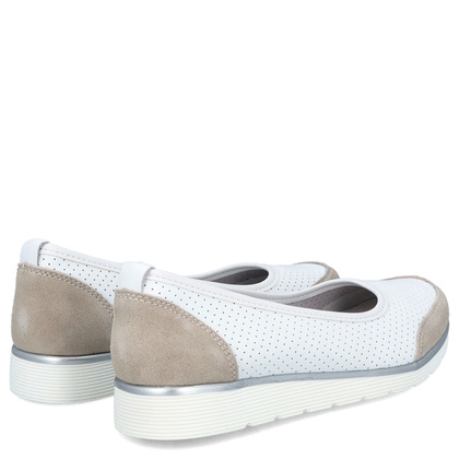 Lekkie ażurowe półbuty skórzane - FILIPPO DP4524/25 BIAŁE