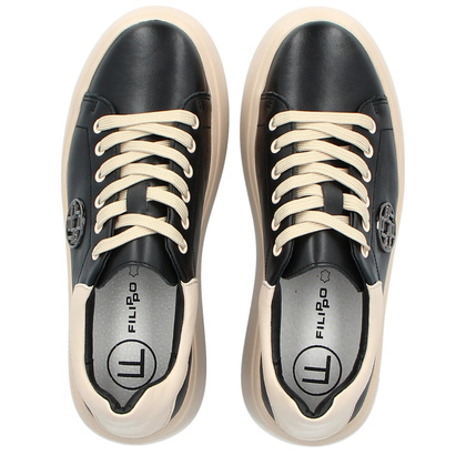 Sportowe buty damskie - FILIPPO DP6058/24 BEŻOWO-CZARNE