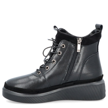 Skórzane sneakersy damskie - FILIPPO DBT4799/24 CZARNE