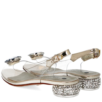 Sandały silikonowe płaskie - SCAVIOLA G-15 ZŁOTE