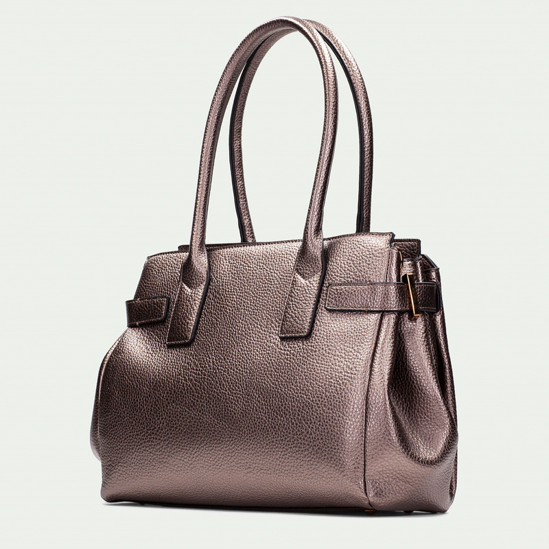 Hiszpańska torebka damska - HISPANITAS BI254146 METALICZNY BRĄZ