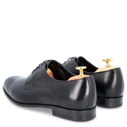 Skórzane półbuty męskie - TAPI A-6951 CZARNE