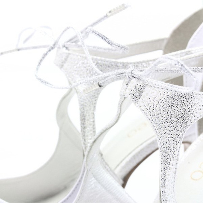 Buty ślubne - TYMOTEO EMMA BADIA PERŁOWO BIAŁE