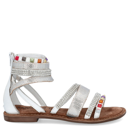 Sandały damskie gladiatorki - LAZAMANI LA75406 BIAŁE