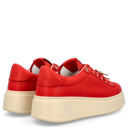 Sneakersy skórzane premium - GIO+ PIA300B CZERWONE
