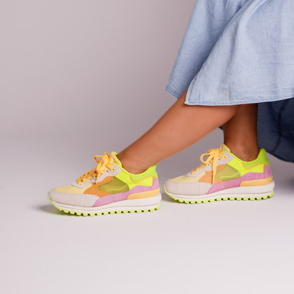 Hiszpańskie sneakersy damskie - GIOSEPPO 74947 NEONOWE