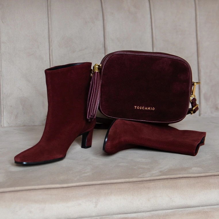 ZESTAW BUTY + TOREBKA - TYMOTEO G1076 TOSCANIO G88 BORDOWE