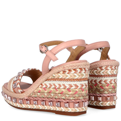 Sandałki na koturnie - ALMA EN PENA V22230 RÓŻOWE