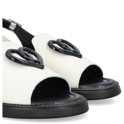 Lekkie sandały na wyższym spodzie - FILIPPO DS6069/25 BIAŁE